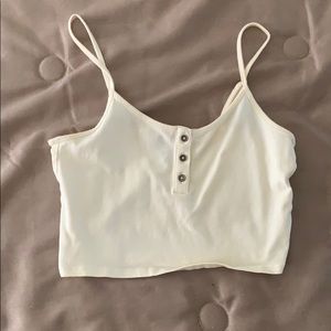 Cream crop cami
